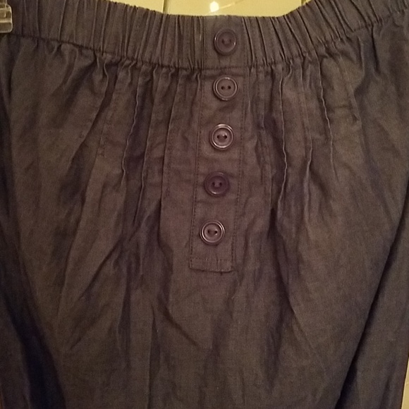 Blue Strapless Shorts Romper - Picture 3 of 5